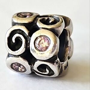 Pandora Charm Fantasy Swirl Charm Retired 79263PCZ  925 Sterling Silver
